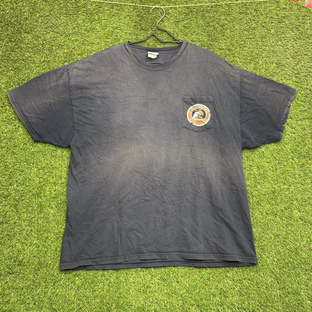 Harley Davidson Shirt Mens 2XL Rock & Roll Hall of Fame Cleveland Ohio Black 00s